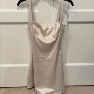White Fox Cream Mini Dress